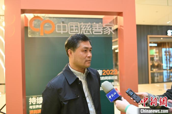 薛濤接受采訪。　于海洋 攝