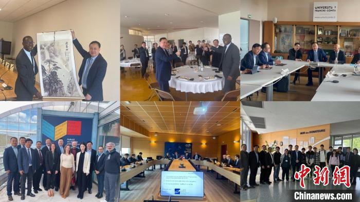 圖為法國站訪問留影?！“不沾髮W供圖。