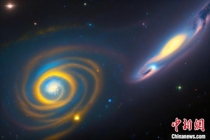 本星系群的三維藝術(shù)圖?！≈锌圃簢姨煳呐_(tái) 供圖