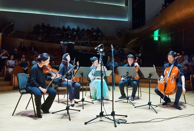 “古老文明的現(xiàn)代回聲——中國當代作曲家室內(nèi)樂作品音樂會”在意大利舉行。中國駐意大利使館供圖