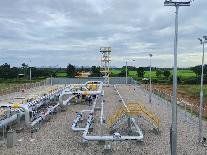 泰國(guó)新崗天然氣管道項(xiàng)目首站?？ì斎R 攝