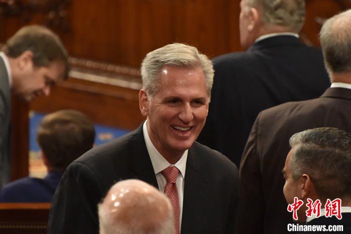 資料圖：麥卡錫2023年1月在眾議院參加議長選舉。<a target='_blank' href='/'><p  align=