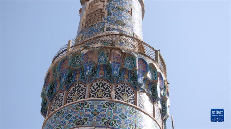 這是10月12日在阿富汗赫拉特省拍攝的受到損壞的赫拉特大清真寺局部。新華社發(fā)（馬沙勒攝）