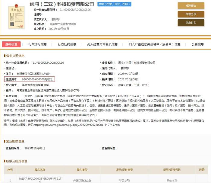  國家企業(yè)信用信息公示系統(tǒng)截圖。