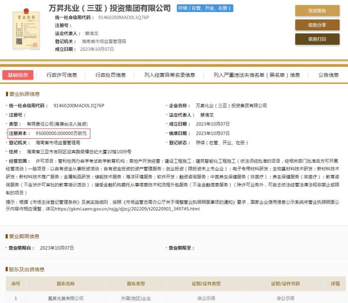 國家企業(yè)信用信息公示系統(tǒng)截圖。