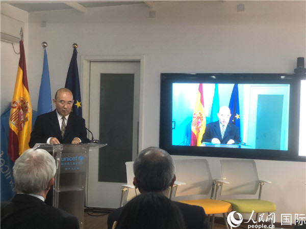 生態(tài)環(huán)境部應(yīng)對氣候變化司一級巡視員孫楨在研討會上致辭。 人民網(wǎng)記者 趙健攝