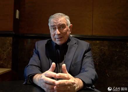 美中航空遺產(chǎn)基金會主席杰弗里·格林接受人民網(wǎng)專訪。 人民網(wǎng) 趙瞳攝