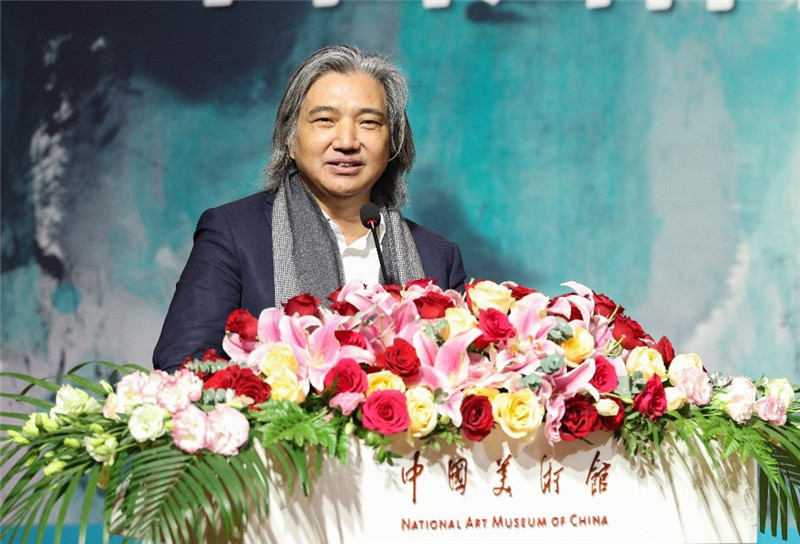 吳為山致辭。主辦方供圖