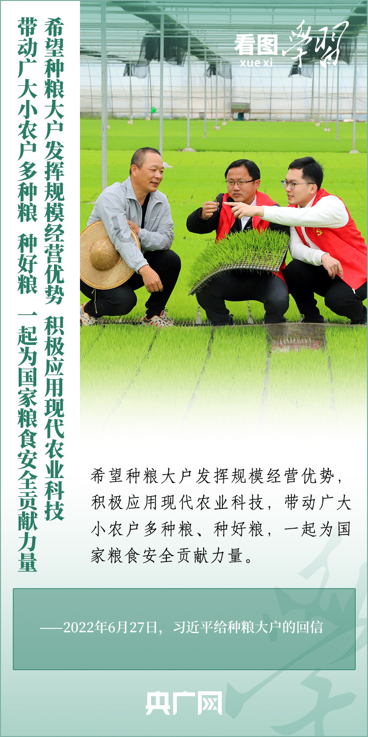 看圖學(xué)習(xí)丨推廣良田、良種、良法、良機(jī) 給農(nóng)業(yè)現(xiàn)代化插上科技的翅膀