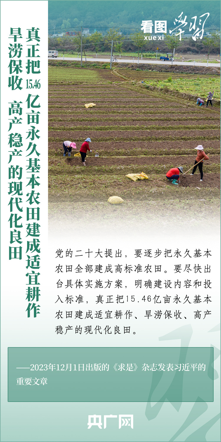 看圖學(xué)習(xí)丨推廣良田、良種、良法、良機(jī) 給農(nóng)業(yè)現(xiàn)代化插上科技的翅膀