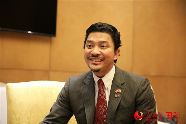 馬來西亞駐華大使館教育參贊沙烈胡丁在2024中國(guó)-東盟教育交流周期間接受人民網(wǎng)專訪。人民網(wǎng) 王婧攝