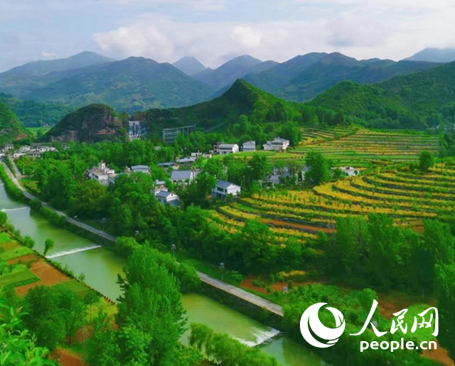 陜西商洛漫川關(guān)鎮(zhèn)民宿群。人民網(wǎng) 王麗攝