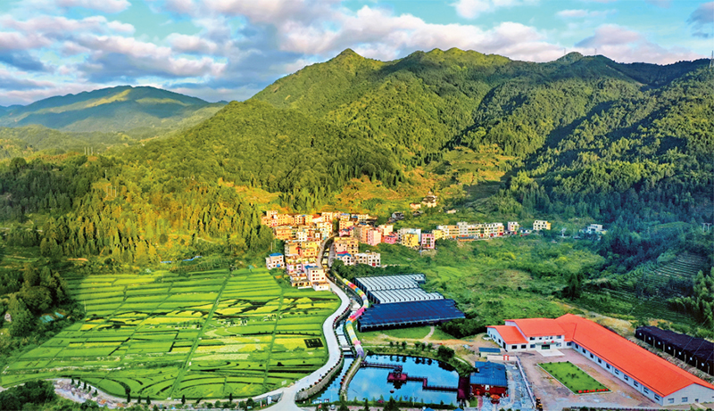 林茂田豐、天藍(lán)水清的“七彩”后洋村。 寧德市委宣傳部供圖 （2023年第24期《求是》雜志刊發(fā)）