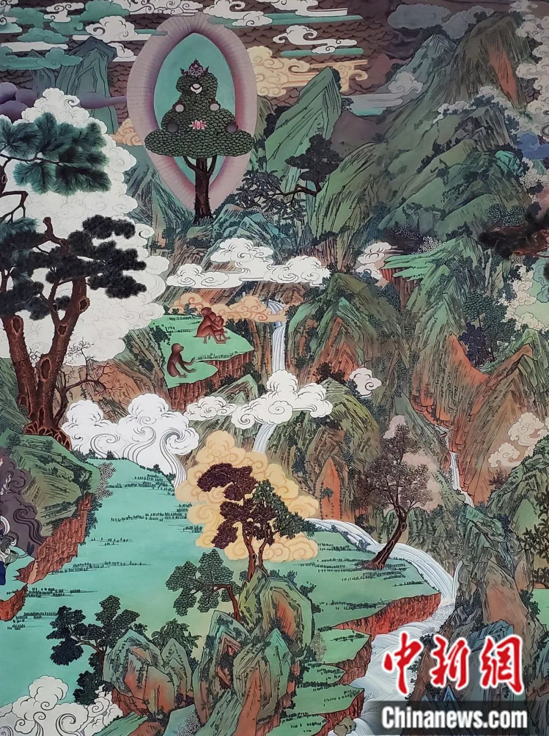 臨摹、補(bǔ)繪的青海瞿曇寺壁畫。受訪者 供圖