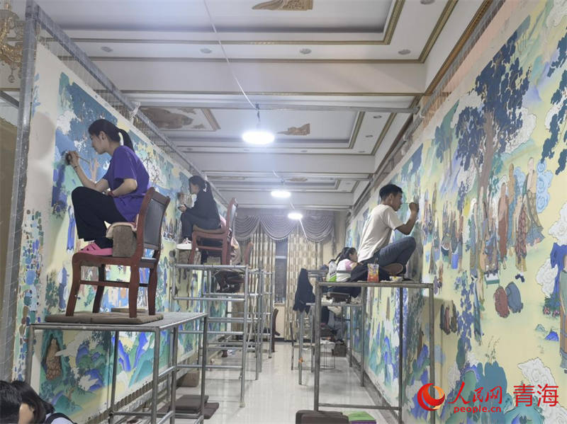 龍樹畫院傳習室。人民網 馬可欣攝