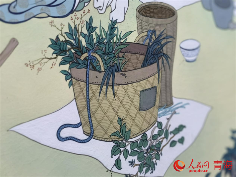 唐卡繪畫作品。人民網 馬可欣攝