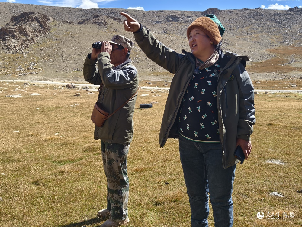 堅(jiān)守在雪山牧場生態(tài)管護(hù)站的吉太本夫婦。人民網(wǎng) 陳明菊攝