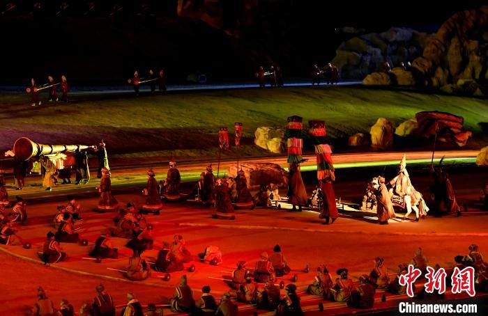 3月17日，西藏拉薩，《文成公主》大型史詩劇演出現(xiàn)場(chǎng)?！±盍?攝