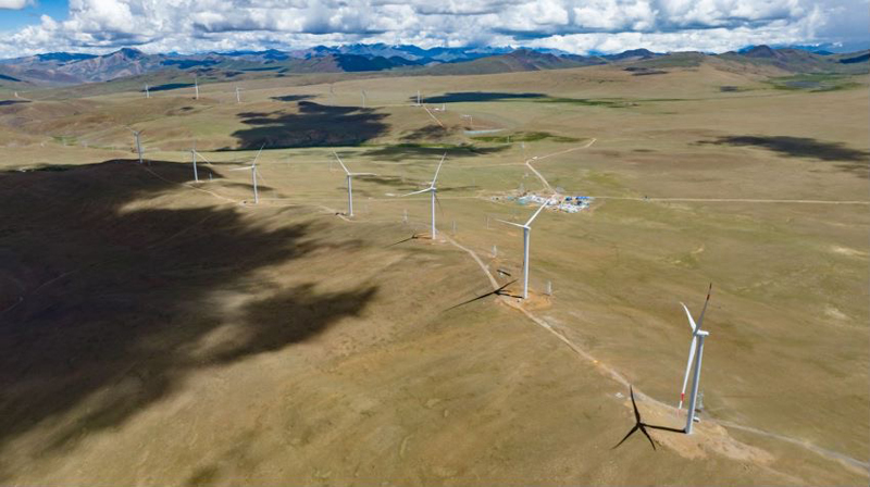 西藏措美哲古風(fēng)電場(chǎng)。受訪(fǎng)者供圖